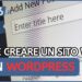 come creare un sito web con wordpress